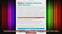 READ THE NEW BOOK   Getting Started with Drones Build and Customize Your Own Quadcopter  DOWNLOAD ONLINE