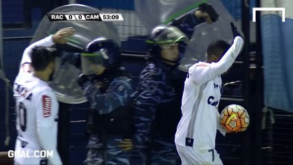 Robinho gets HIT by a lighter during Copa Libertadores corner