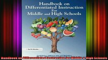 READ book  Handbook on Differentiated Instruction for Middle  High Schools Full Free