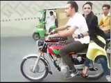 Brave And Cute Pakistani Girls On One Wheeling