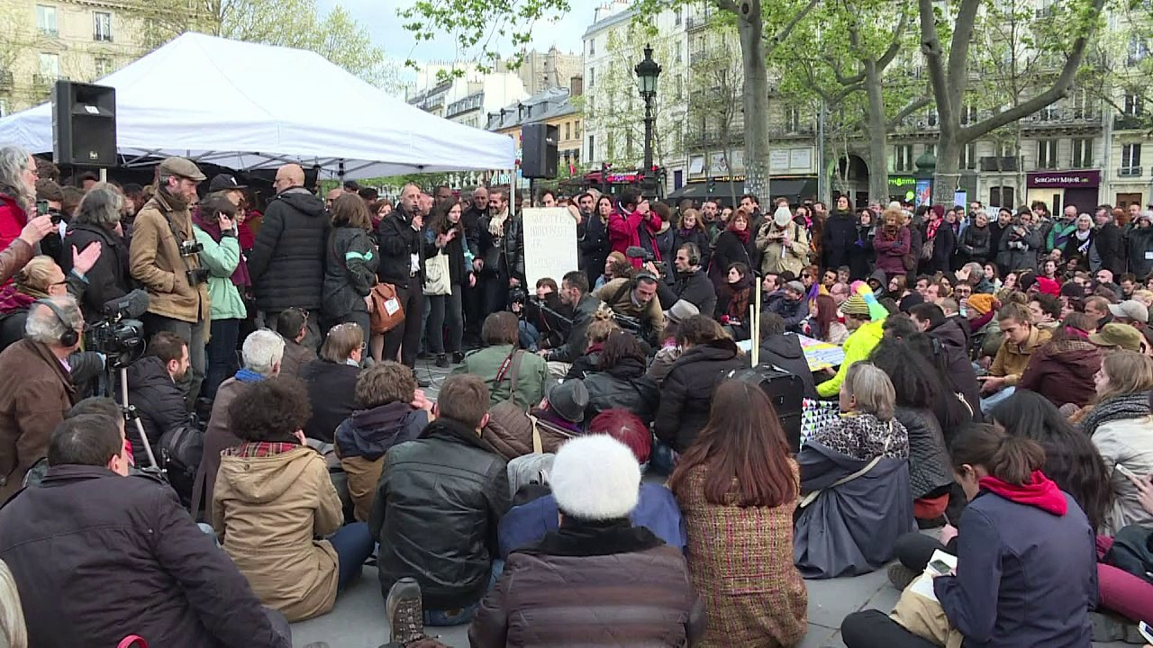 P. Martinez (CGT) à Nuit Debout pour la "convergence de luttes"