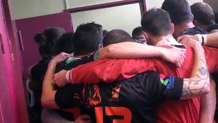 Les coulisses du vestiaire pour Privas - Vendres