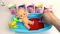 Learn Colors Baby Doll Toys Peppa Pig Clay Slime Surprise for kids learning