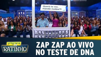 Zap Zap ao vivo no teste de DNA