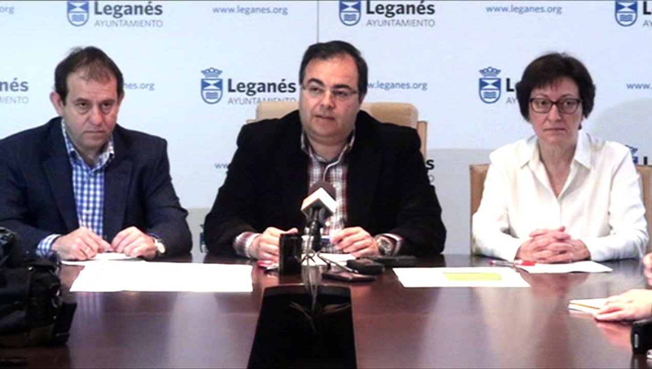 Rueda de prensa del alcalde de Leganés sobre la ampliación del estadio de Butarque
