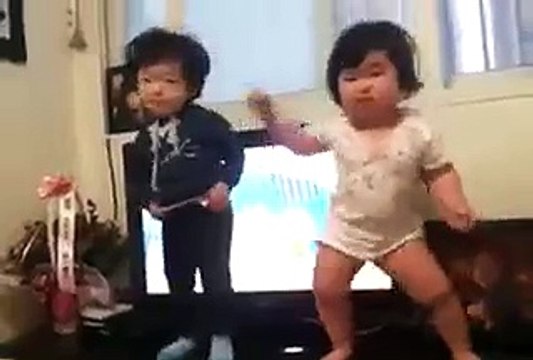 baby girls dance on private room stage in family - desi girls video