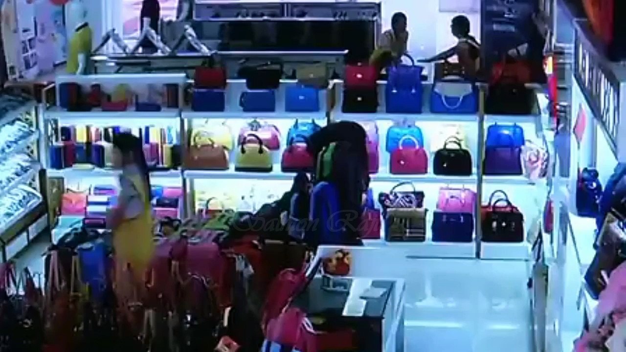 Little Baby Falling From Escalator Caught On CCTV Footage
