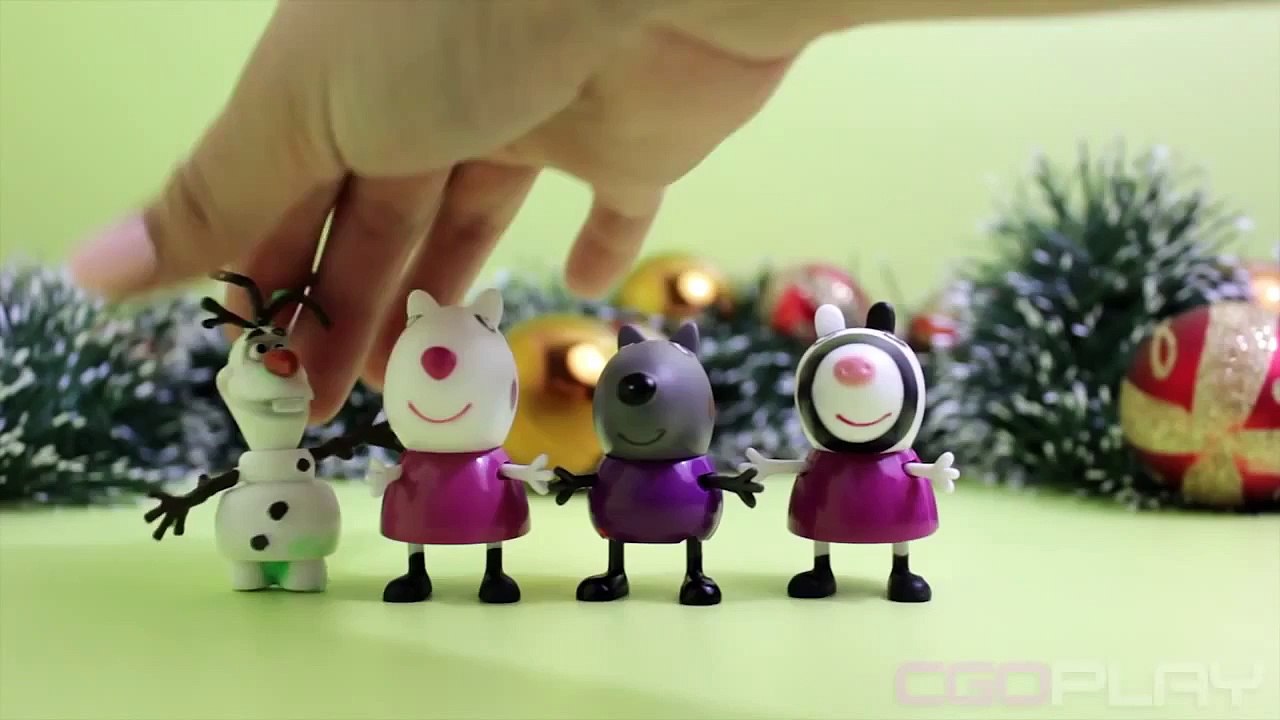 ♥ Play Doh Peppa Pig Christmas & Disney Frozen Olaf (Special Surprise Unboxing Tree & Sock Part 8