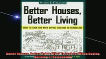 FREE PDF  Better Houses Better Living What To Look for When Buying Building or Remodeling  DOWNLOAD ONLINE