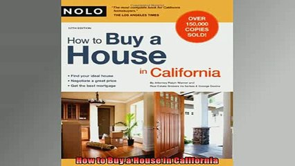 FREE PDF  How to Buy a House in California  BOOK ONLINE