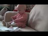 Baby Laughing Hysterically at Ripping Paper
