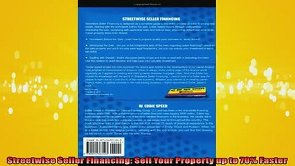 Free PDF Downlaod  Streetwise Seller Financing Sell Your Property up to 70 Faster  BOOK ONLINE