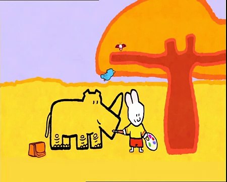 Rhinoceros Louie draw me a Rhinoceros Learn to draw cartoon for children