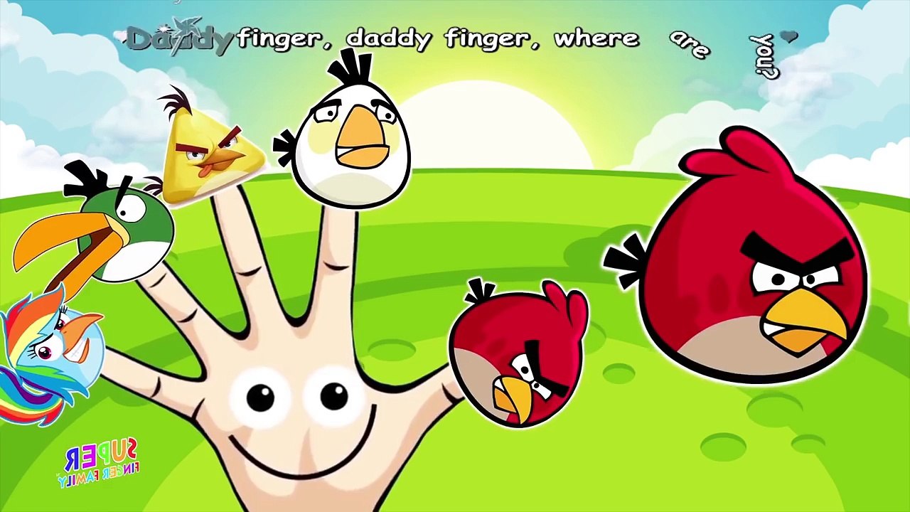Peppa Pig Finger Family Angry Bird Nursery Rhymes For Children Lyrics Kids Songs