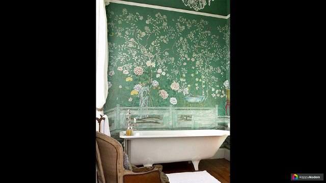 Обои для ванной комнаты: 44 варианта