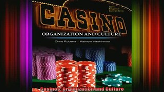 READ book  Casinos Organization and Culture Full EBook