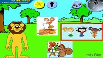 Exercises for different parts of the body, Jumping, Stretching, Aerobics, Funny Game for Kids
