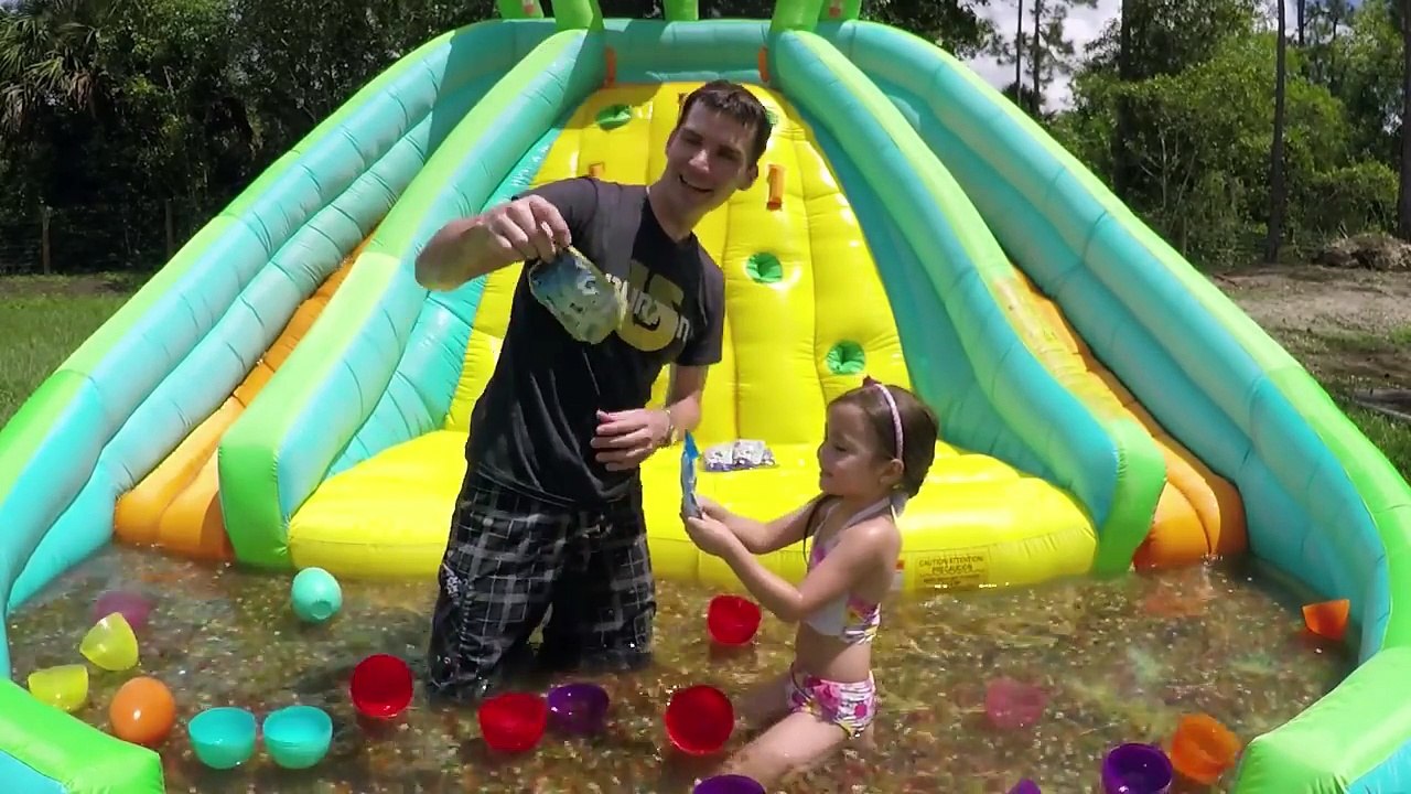 Orbeez Pool - CHALLENGE GAME EGGS + Minecraft DC Comics Thomas Angry Birds Toys - Orbeez