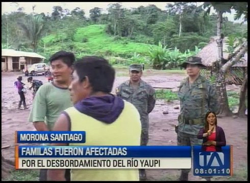 Varias familias fueron afectadas por el desbordamiento del río Yaupi