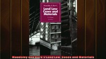 FREE DOWNLOAD  Maudsley and Burns Land Law Cases and Materials  DOWNLOAD ONLINE