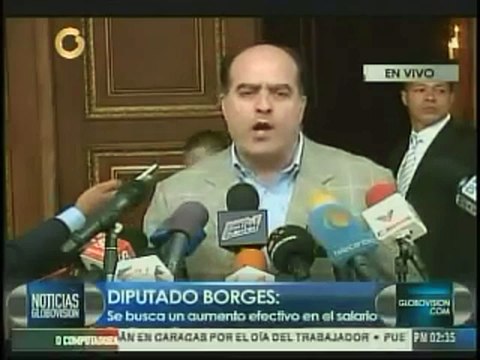 Julio Borges explica el incremento del salario mínimo aprobado por la AN