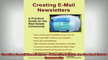 FREE PDF  Creating Email Newsletters  A Practical Guide for the Real Estate Community  BOOK ONLINE