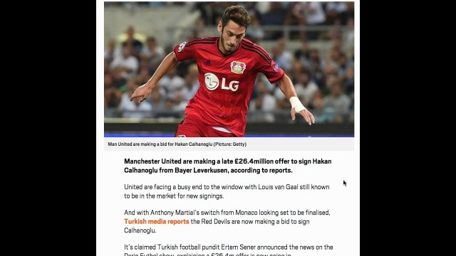 HAKAN CALHANOGLU TO MANCHESTER UNITED?!