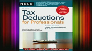 EBOOK ONLINE  Tax Deductions for Professionals READ ONLINE
