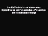 [Read book] Derrida Vis-à-vis Lacan: Interweaving Deconstruction and Psychoanalysis (Perspectives