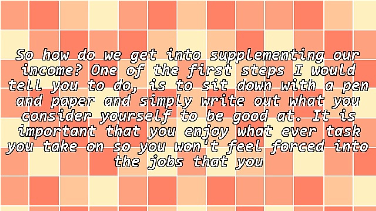 Supplementing Your Income With Services