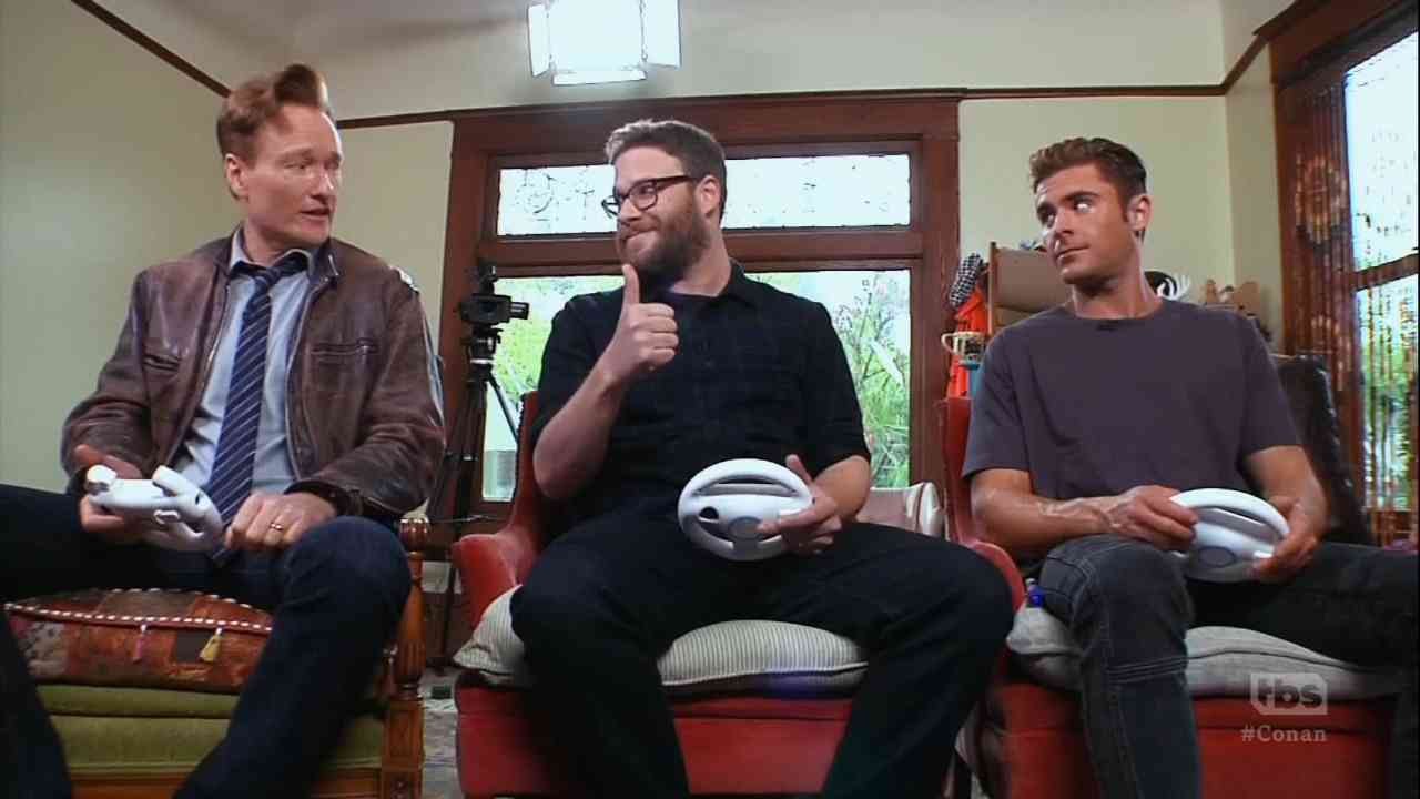 Zac Efron & Seth Rogen Play Mario Kart