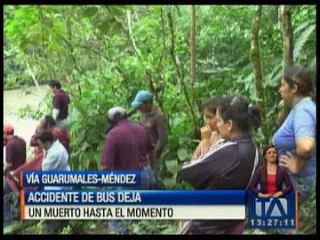 Accidente de bus en la vía Guarumales deja un muerto