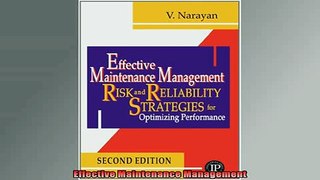 READ book  Effective Maintenance Management Full Free