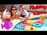 Disney | Fishing Game Swimming Pool Challenge Surprise Toys in Little Tikes Giant Waffle Blocks DisneyCarToys