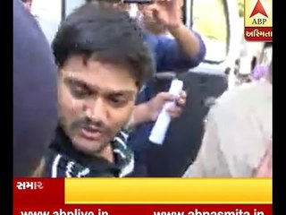 hardik patel Tevar on Lajor Jail Police during Press beefing