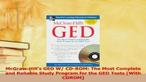 PDF  McGrawHills GED W CDROM The Most Complete and Reliable Study Program for the GED Read Online