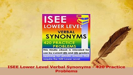 PDF  ISEE Lower Level Verbal Synonyms  420 Practice Problems Read Online
