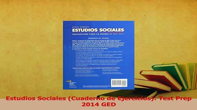 PDF Estudios Sociales Cuaderno de Ejercicios Test Prep 2014 GED Download Online