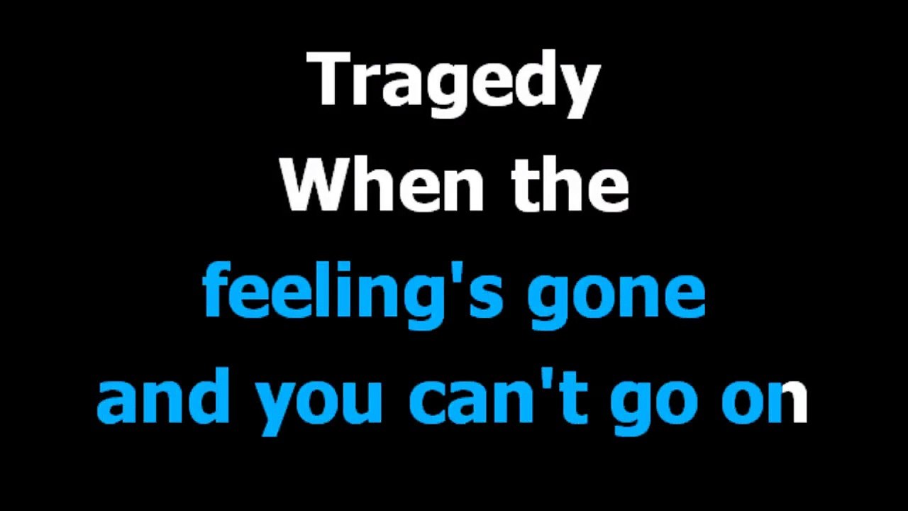 Tragedy   Bee Gees - Karaoke version