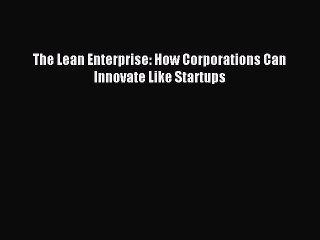 [Download PDF] The Lean Enterprise: How Corporations Can Innovate Like Startups Ebook Online