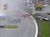 F1 1998 Belgium Massive Start Crash Pile Up