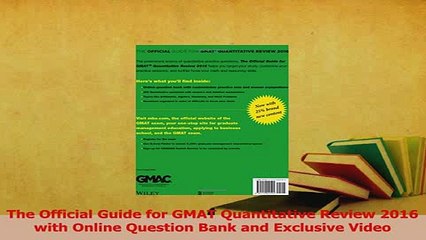 PDF  The Official Guide for GMAT Quantitative Review 2016 with Online Question Bank and Read Full Ebook