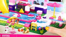 Barbie Fiesta de Piscina con Chelsea Mega Blocks LEGO  Ariel y Hello Kitty Invitadas Especiales