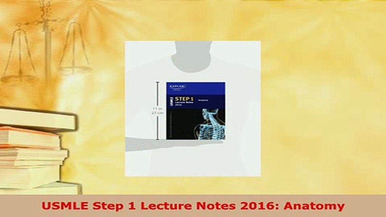 PDF  USMLE Step 1 Lecture Notes 2016 Anatomy Download Online