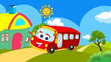 The Wheels on the Bus go round and round - 3D Nursery Rhymes - English Nursery Rhymes - Nursery Rhymes for Kids