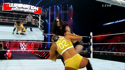 Nikki Bella vs paige vs Naomi HD(720p) Elimination Chamber 2015