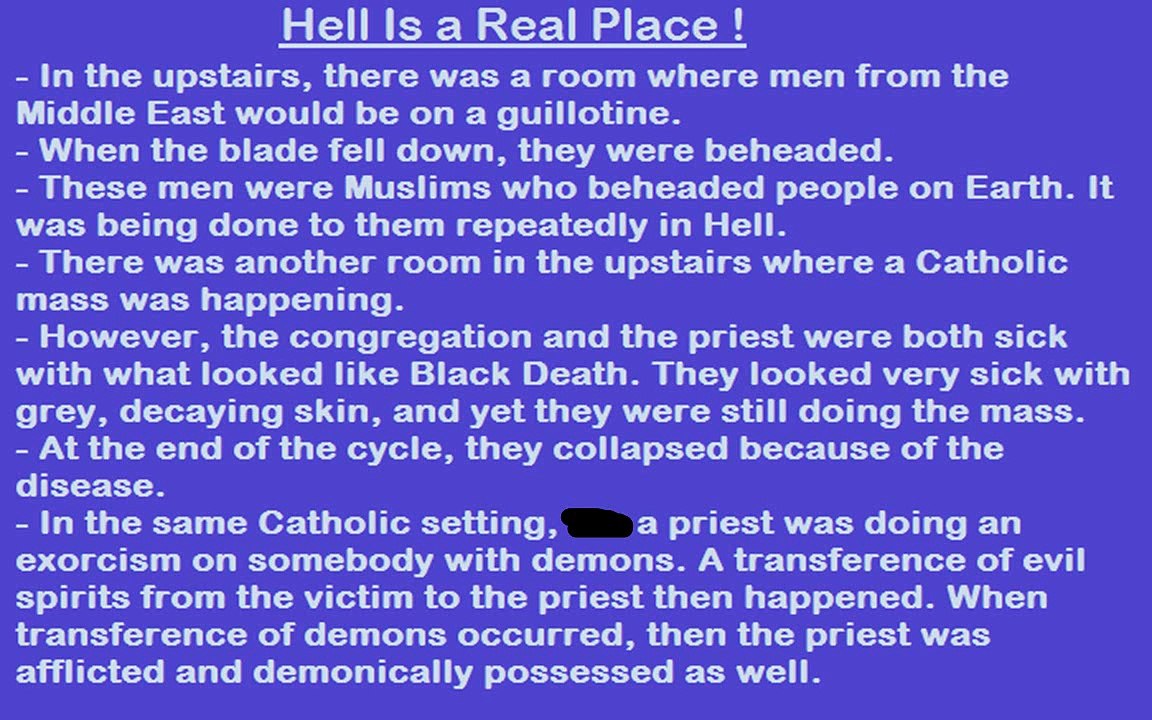 A Hell Experience