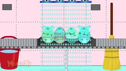 Surprise Eggs Get Clean In Car Wash - Surprise Eggs For Kids - Kids Cartoon