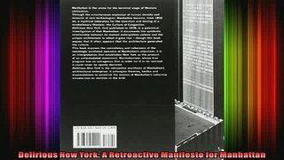 READ book  Delirious New York A Retroactive Manifesto for Manhattan  FREE BOOOK ONLINE