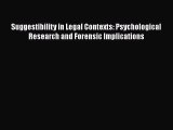 [PDF] Suggestibility in Legal Contexts: Psychological Research and Forensic Implications Download